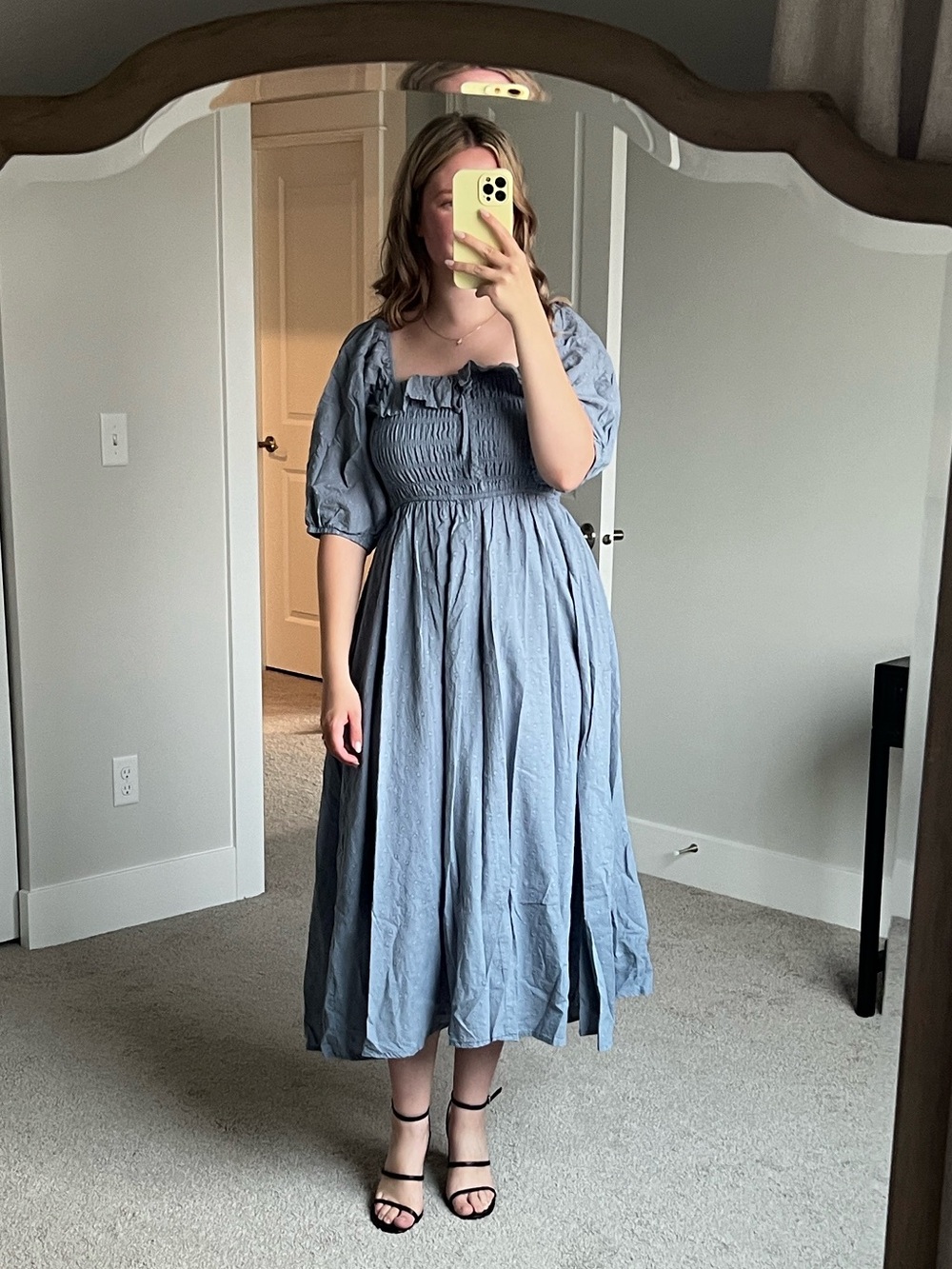Summer Ruffled Vintage Elegant Backless
A Line Flowy Long Dress - Picture 3 of 4